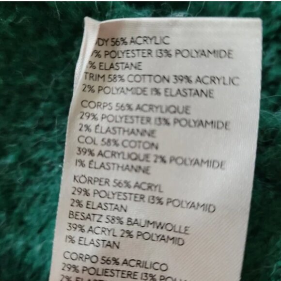 Free People Mili Oversized High Neck Green Sweater size XL - Picture 6 of 9